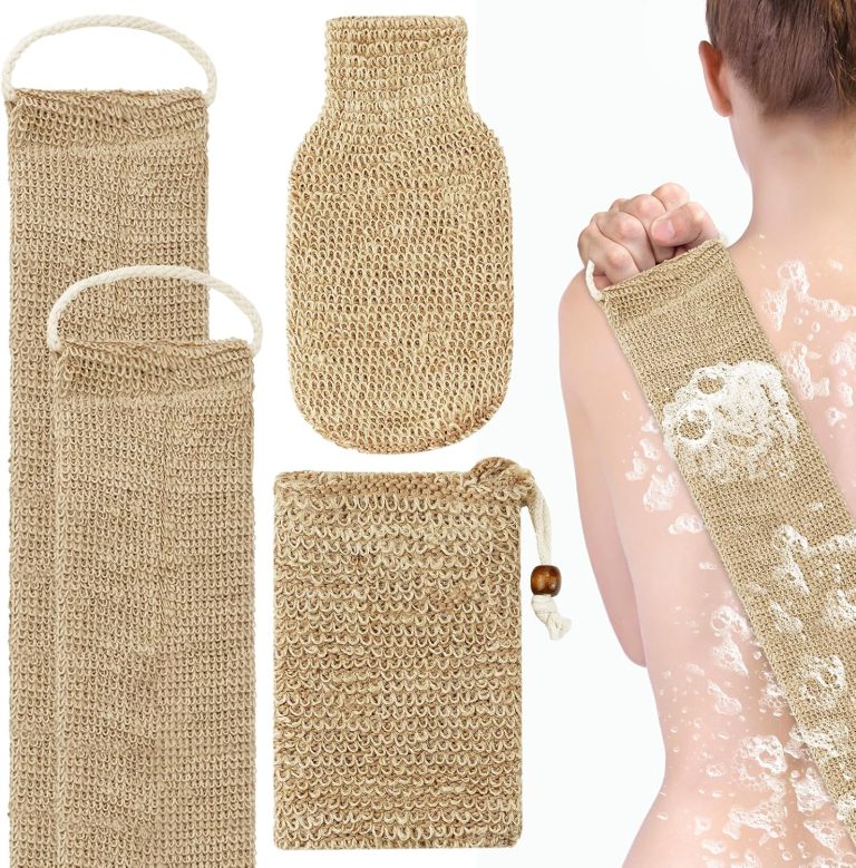 Fantasyon - Kit Exfoliant Gant de Crin + Sangle Lave Dos + Sac à Savon en Jute