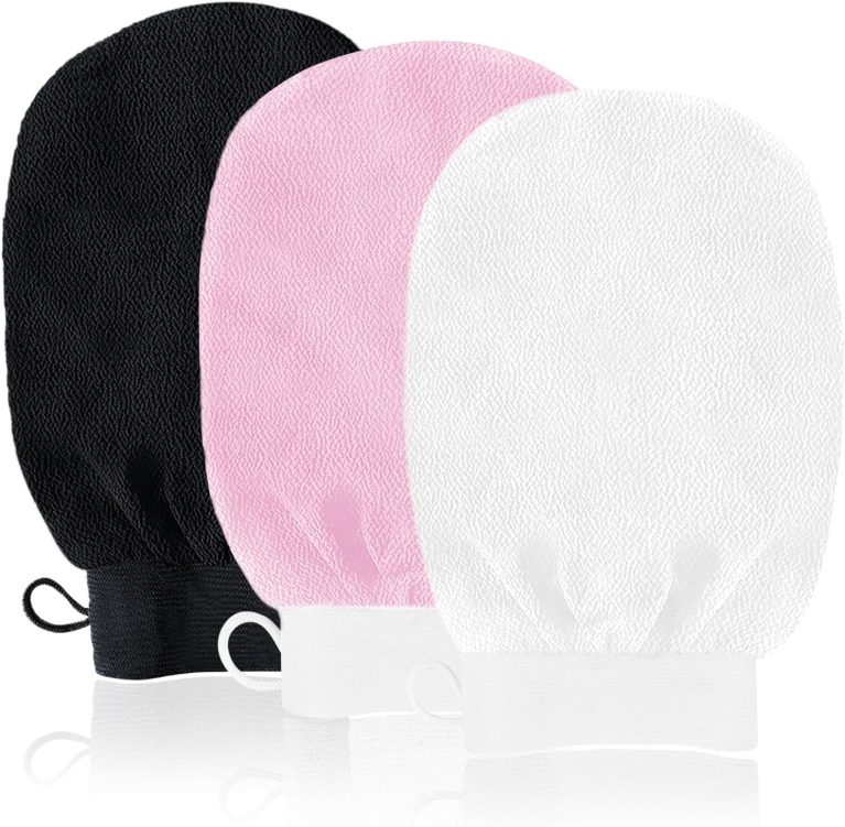 URAQT Gant Exfoliant Kessa, 3 Pcs Gant De Crin, Gant Kessa Pour Hammam
